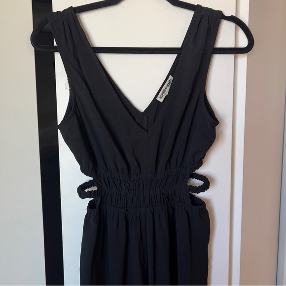 Inspired Hearts Black Cut Out Pleated Jumpsuit - Picture 1 of 6